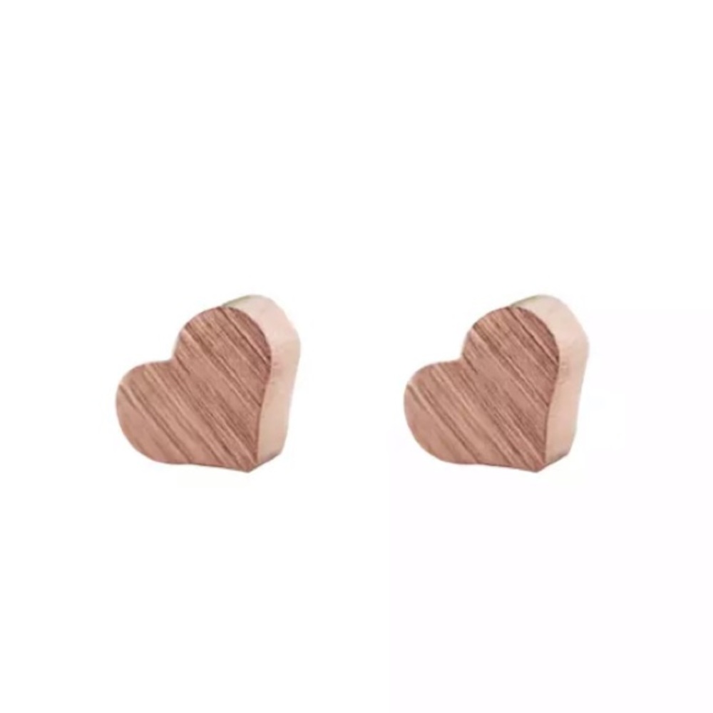 NEW๐๐TINY๐๐GOLDEN๐๐๐ROSE๐๐HEARTS๐๐STUDS - Picture 2 of 7